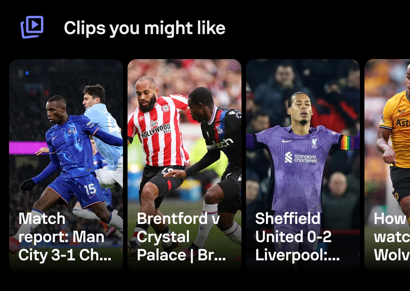 Clips you might like short-form video section inside Sofascore Feed.