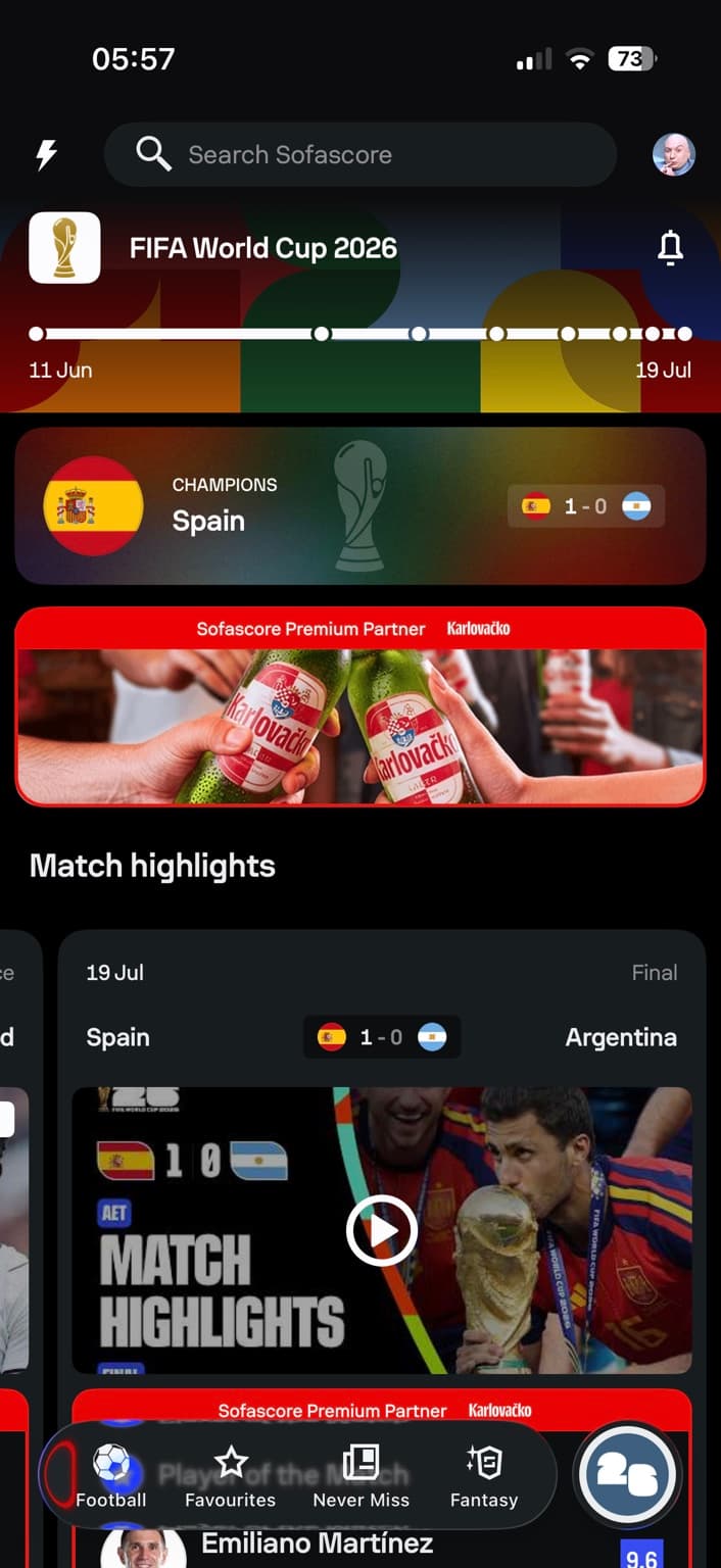 FIFA World Cup post-tournament hub celebrating the tournament winner.